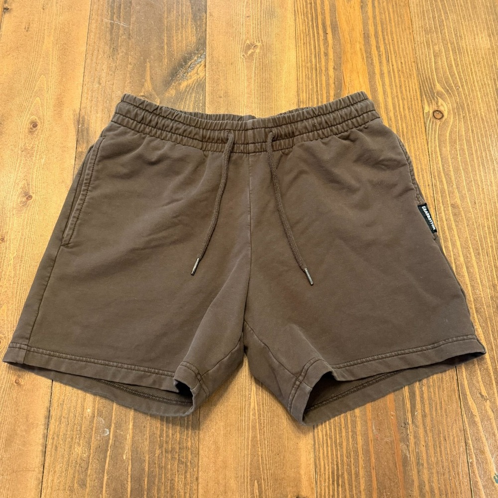 Bearbottom Clothing Mens Medium 5.5" Cotton Spandex Jersey Lounge Shorts Brown